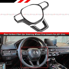 DEFECTIVE FOR 20222024 HONDA CIVIC REAL CARBON FIBER ADDON STEERING WHEE G3D