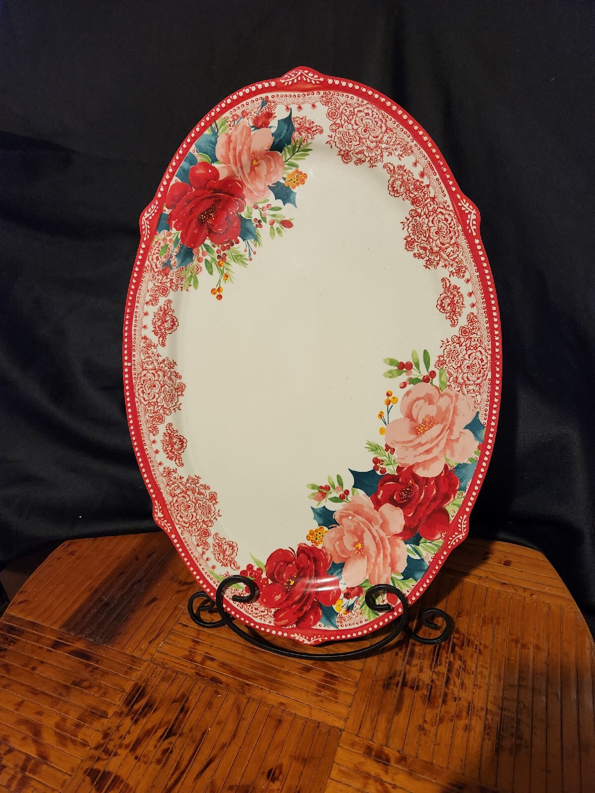 Pioneer Woman VHTF Rosy Toile Serving Platter eBay