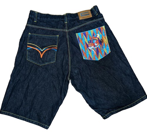 Vintage Y2K Macgear Baggy Rave Reversible Cargo Shorts Rap Hip-Hop