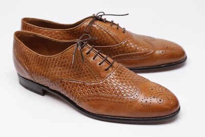 Mezlan Men\'s Tan Woven Leather Oxfords Mezlan Oxford main image 2