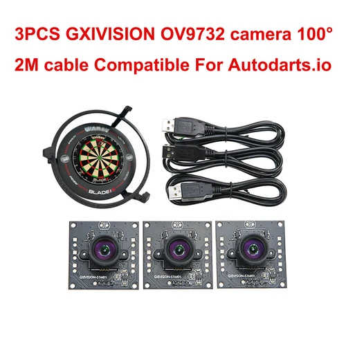 GXIVISION OV9732/IMX179/OV2735 30fps 2M Cable 100 Deg 3pcs Camera Autodarts.io