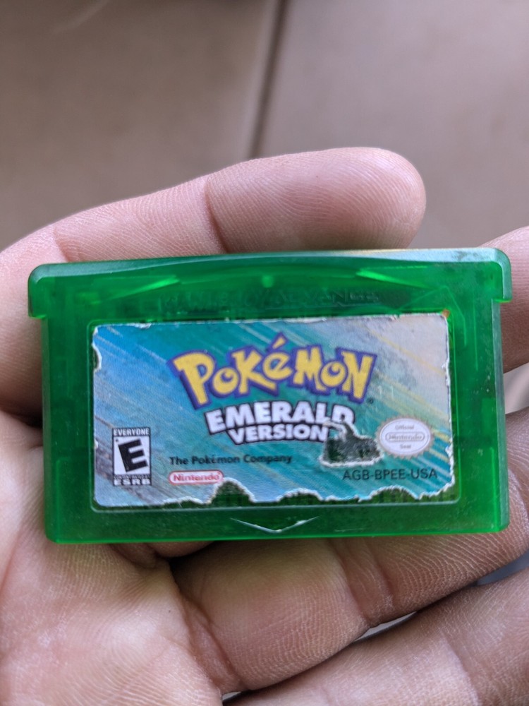 Pokemon Emerald Version (Nintendo GameBoy Advance, GBA) - Authentic -Dry Battery