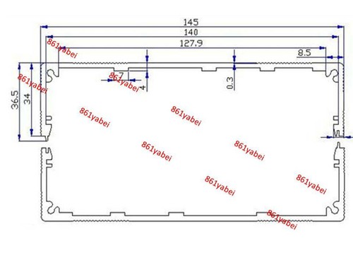 Aluminum Project Box Enclosure Case 8" x 5.7" x 2.7" 203x144x68mm Silver/Black - Picture 5 of 9