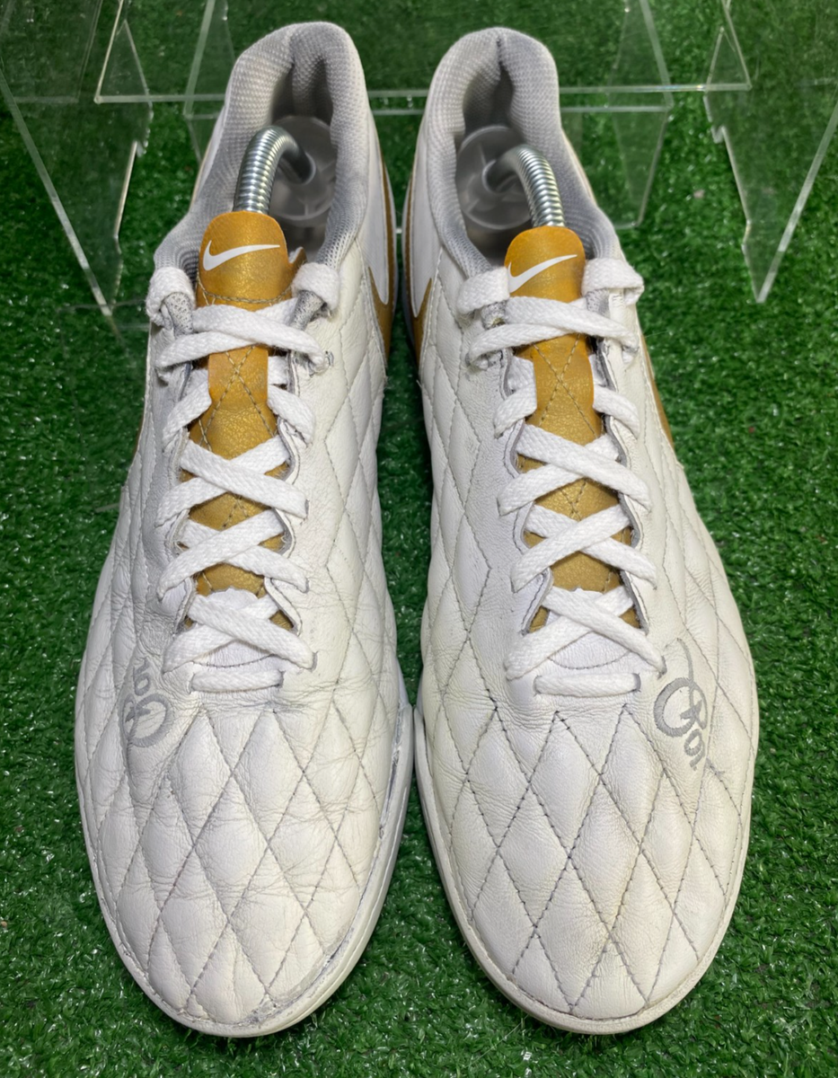Nike Tiempo X Lunar TF Legend white Gold Indoor R10