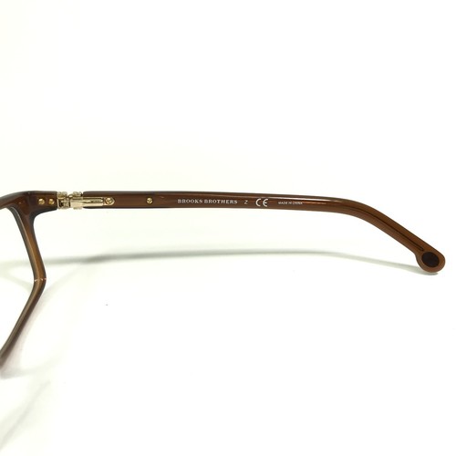 Brooks Brothers Eyeglasses Frames BB730 6034 Brown Rectangular 55-15-140 - Picture 8 of 12