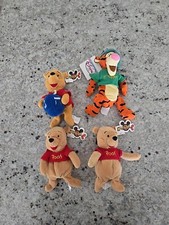 Lot Of 4 Disney Pooh Tigger Mini Bean Plush St Patrick's Day, Dradel