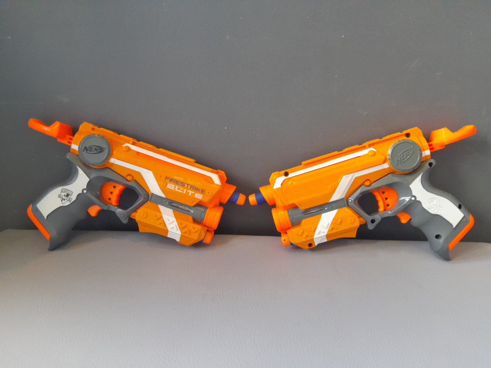 Nerf Elite Firestrike Toy PAIR Blaster BUNDLE X2 + 6 Darts SUMMERTIME FUN