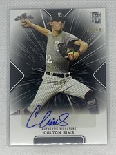 2021 LEAF PERFECT GAME COLTON SIMS BLACK PAPER AUTO # 39/50
