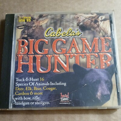 Cabela's Big Game Hunter (PC CD-ROM, 1998) Head Games Elsinore Windows 95