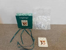 Longaberger Porcelain Merry Christmas Basket Tie On 1998 #1