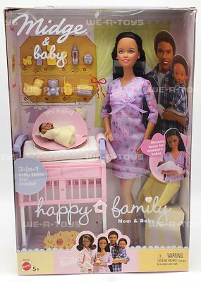 Barbie Midge & Baby Happy Family Mom & Baby Dolls 2002