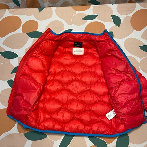 Peak Performance JR Helium Duck Down Puffer Jacket Girls 150 cm Red Blue - Picture 9 of 17
