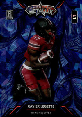 XAVIER LEGETTE RC 1/1 2023 Wild Card American Metallix One of One ROOK ID:115555