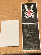 It's Happy Bunny Create Your Own Saying Stickers 3 0f 12 NEW BT1