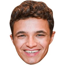 Lando Norris Brown Hair Celebrity Mask, Flat Card Face