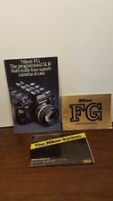 Nikon FG film camera instruction manuals/inserts ONLY READ