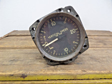 Vintage Vertical Speed Indicator 100 FPM Airplane Gauge PARTS/REPAIR ONLY!