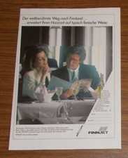 Seltene Werbung + Postkarte FINNJET Der weltberühmte Weg nach Finnland 1987