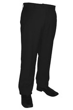 Mens Black Rayon Dress Pants ZRA Slacks Flat Front Trousers Sizes 28 to 52