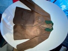 Trachtenjacke, 1xgetragen, braun mit gr&uuml;nen Biesen, Hornkn&ouml;pfe,  Kernten