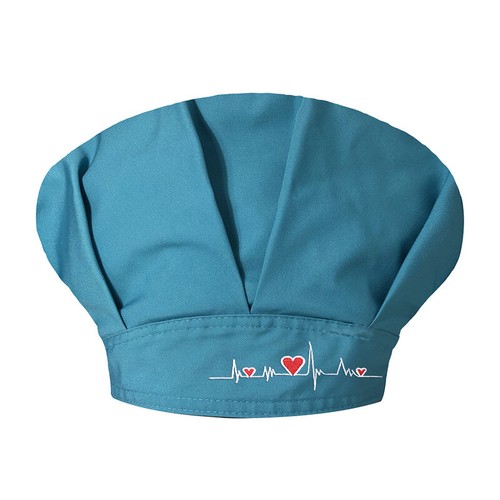 Unisex Adjustable Cotton Bouffant Scrub Cap Solid Embroidery Doctor Nurse Hat - Picture 29 of 35