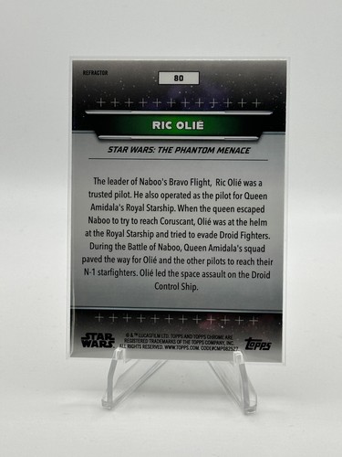 2024 Topps Star Wars Hyperspace Ric Olie Refractor #80 - Picture 2 of 2