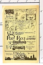 Handbill : Cobras and Storm @ Ritz; 1.31.7? Kerry Awn