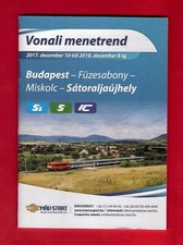 Hungarian Railway Timetable - M&Aacute;V-START - Budapest to S&aacute;toralja&uacute;jhely - Dec 2017