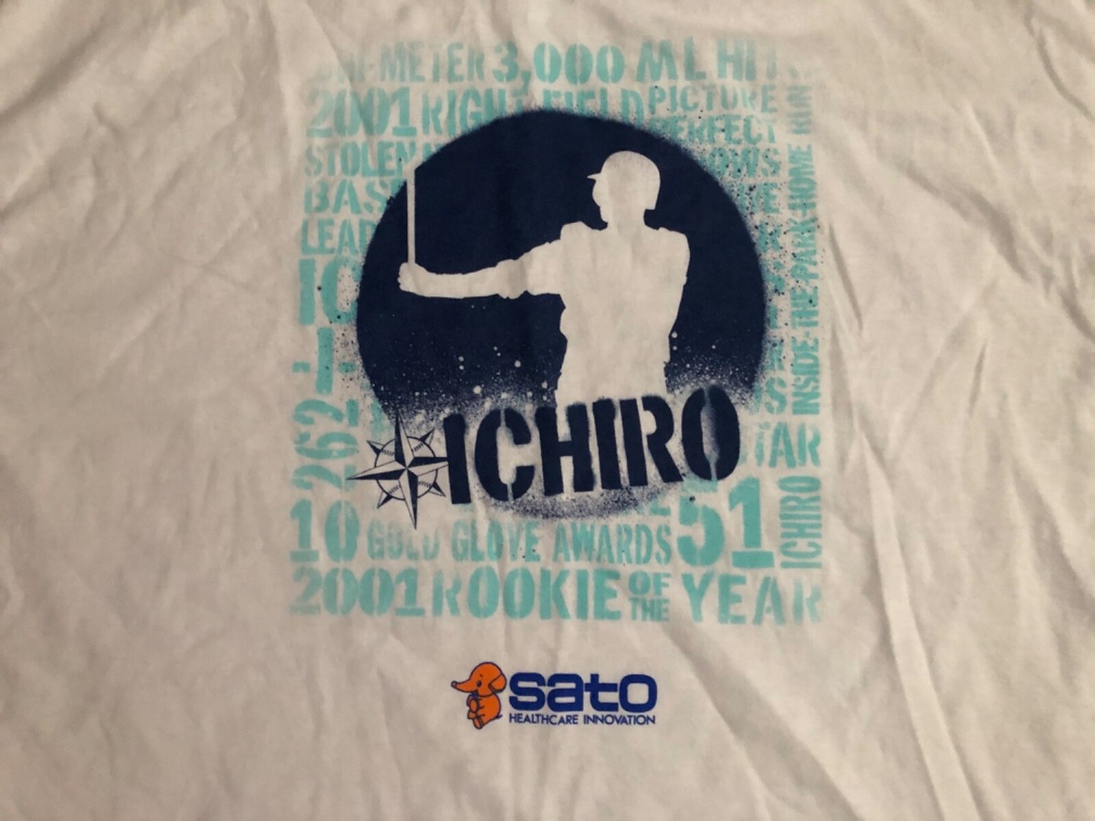 【GILDAN】ICHIRO × SATO × Seattle Mariners GILDAN Ichiro Sato Seattle Mariners MLB Tee Shirt - Size 56