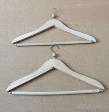 Vintage Wooden Clothes Hangers Marked 1970 Old Antique Closet Wood Coat Hangers