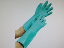 12 PAIR) ANSELL SOL-VEX 37-145 NITRILE GLOVE, CHEMICAL RESISTANT (SIZE 11 GLOVE)