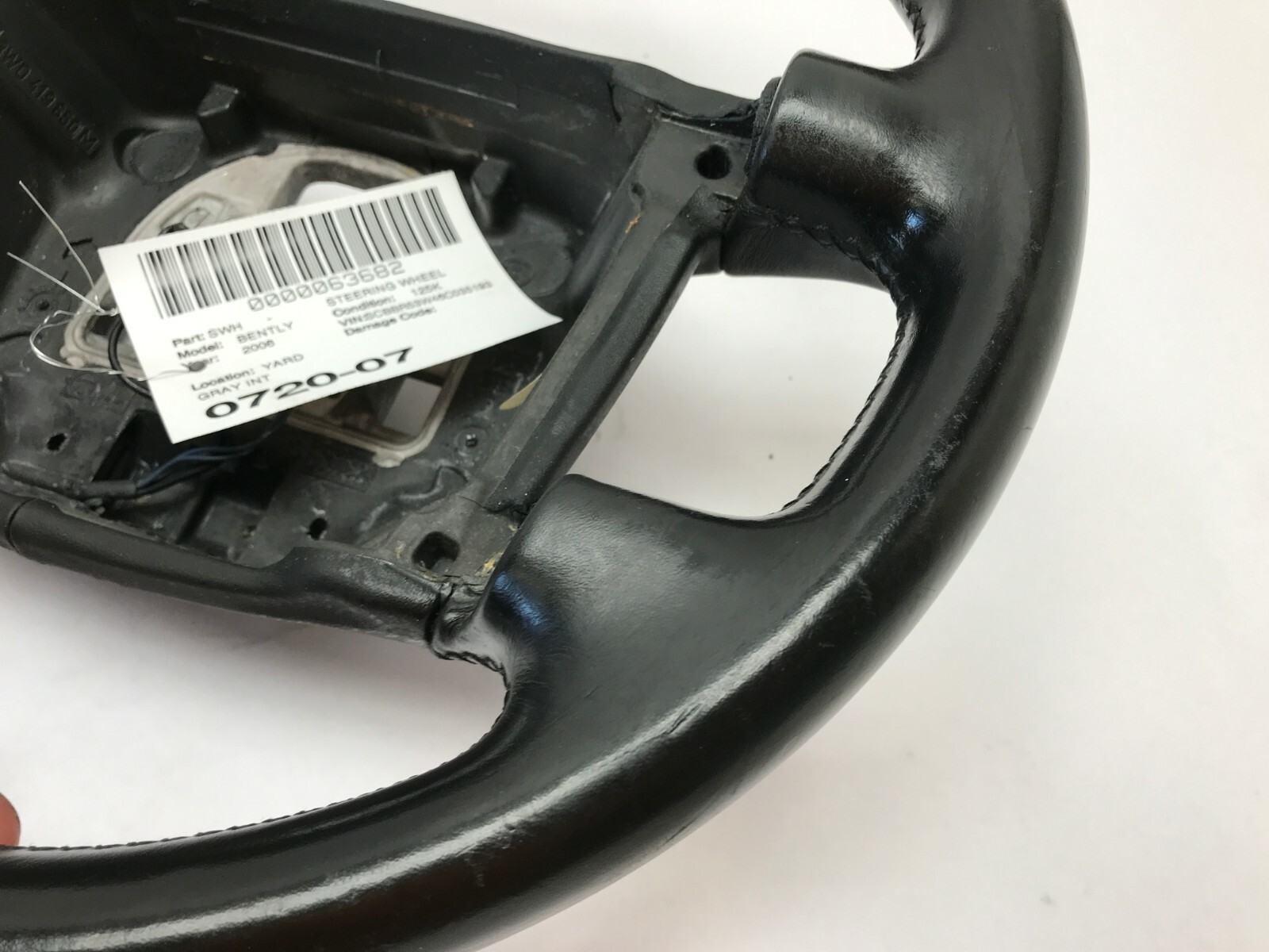 06 07 08 BENTLEY CONTINENTAL FLYING SPUR STEERING WHEEL OEM BLACK SEE PICS