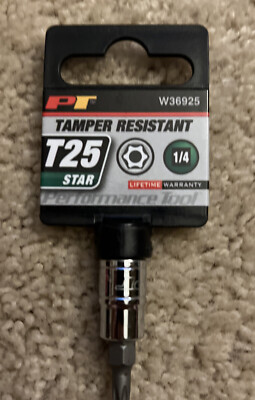 Wilmar W36925 1/4'' Dr. T-25 Tamper Resistant