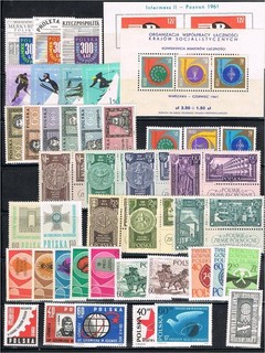 Poland (1961) Full Year (Scott 966 1040 & 978a 993a & 1006 9 imp) MNH VF