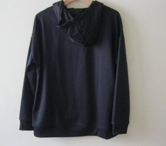 Chaqueta con Capucha Mondetta Cremallera Completa Para Mujer Grande Negra Forrada de Vellón Atlético Fitness Foto 2 de 4