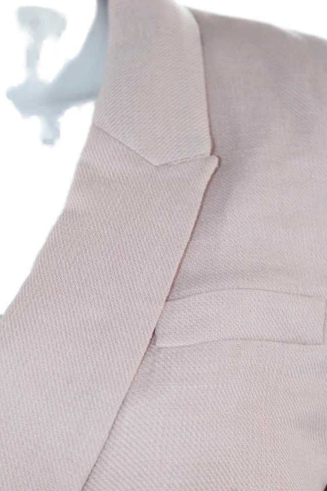 Blazer Rebecca Minkoff Mujer Algodón Doble Pecho Manga Larga Rosa Talla 4 Foto 2 de 4