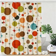 Mid Century Modern Shower Curtain Abstract Geometric Art Shower Curtains for ...
