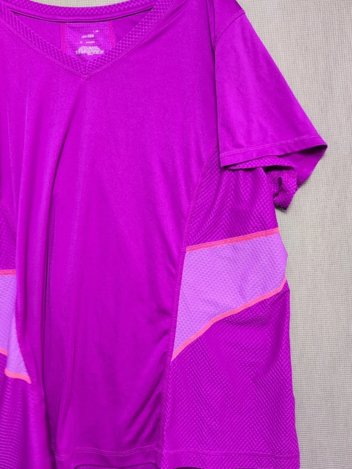 Camiseta de manga corta Tek Gear DryTek cuello redondo equipo de rendimiento talla 2x Foto 3 de 4