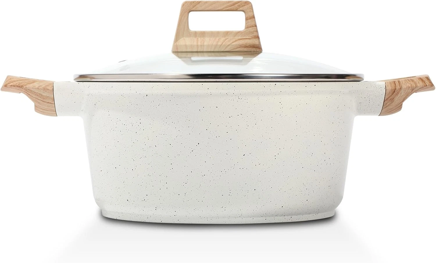 ESLITE LIFE Nonstick Stock Pot with Lid, 5 Quart Granite Casserole Large Soup Po
