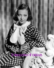 SYLVIA SIDNEY 8X10 Lab Photo Elegant Youthful Polka Dot Sweetheart Portrait