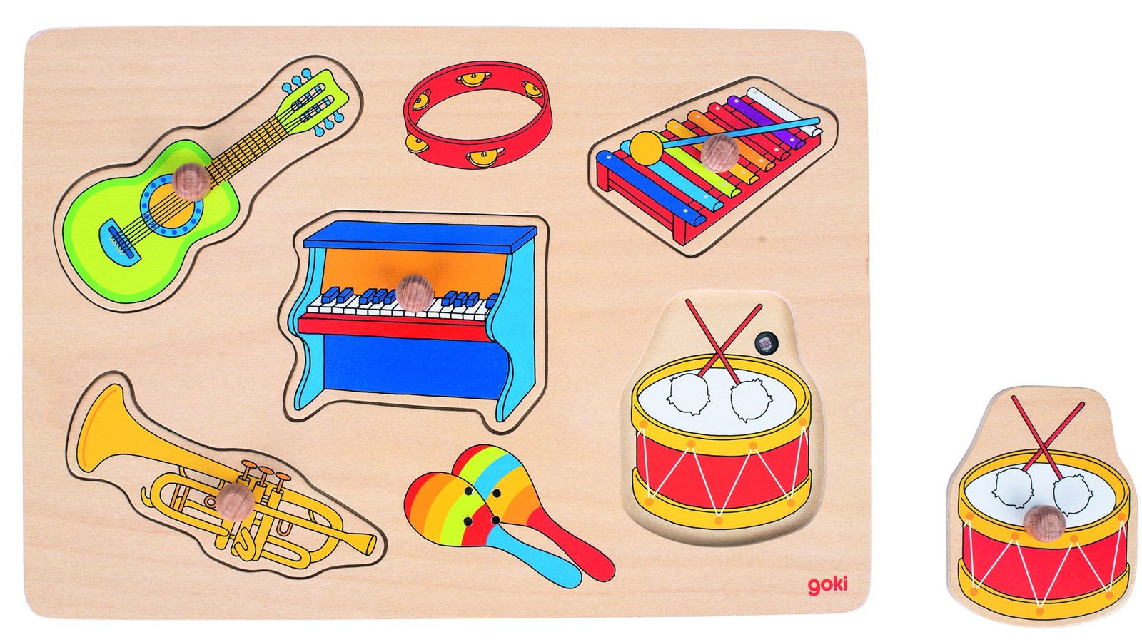 Puzzle Sonore en Bois Goki Instruments de Musique Idée Cadeau Premier Anniversaire