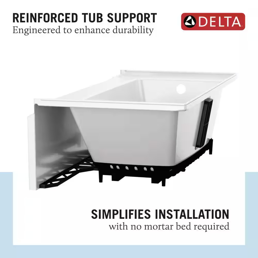Classic 500 60 In. X 30 In. Alcove Deep Soaking Bathtub with Right Drain in High