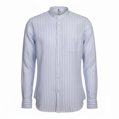 Brax Herren Leinenhemd Modern Fit Style Lars blau weiß gestreift 740007 74430300