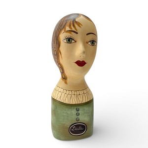 Vintage 20th C. Hand Painted Millinery Plaster Head Mannequin 14 3/4”