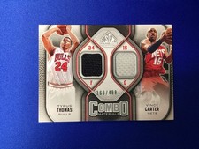 2009-10 SP Game Used Combo Materials /499 Tyrus Thomas Vince Carter #CM-CT HOF