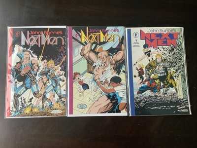 John Byrne's Next Men #1, 3 & 7 (Dark Horse Comics April & Sept. 1992)
