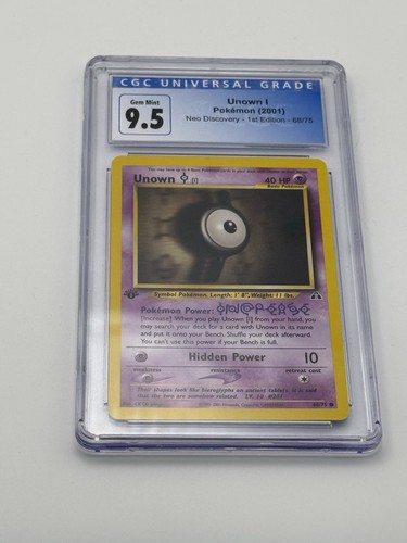 Unown [I] (1st Edition) graded CGC 9.5 for sale on eBay