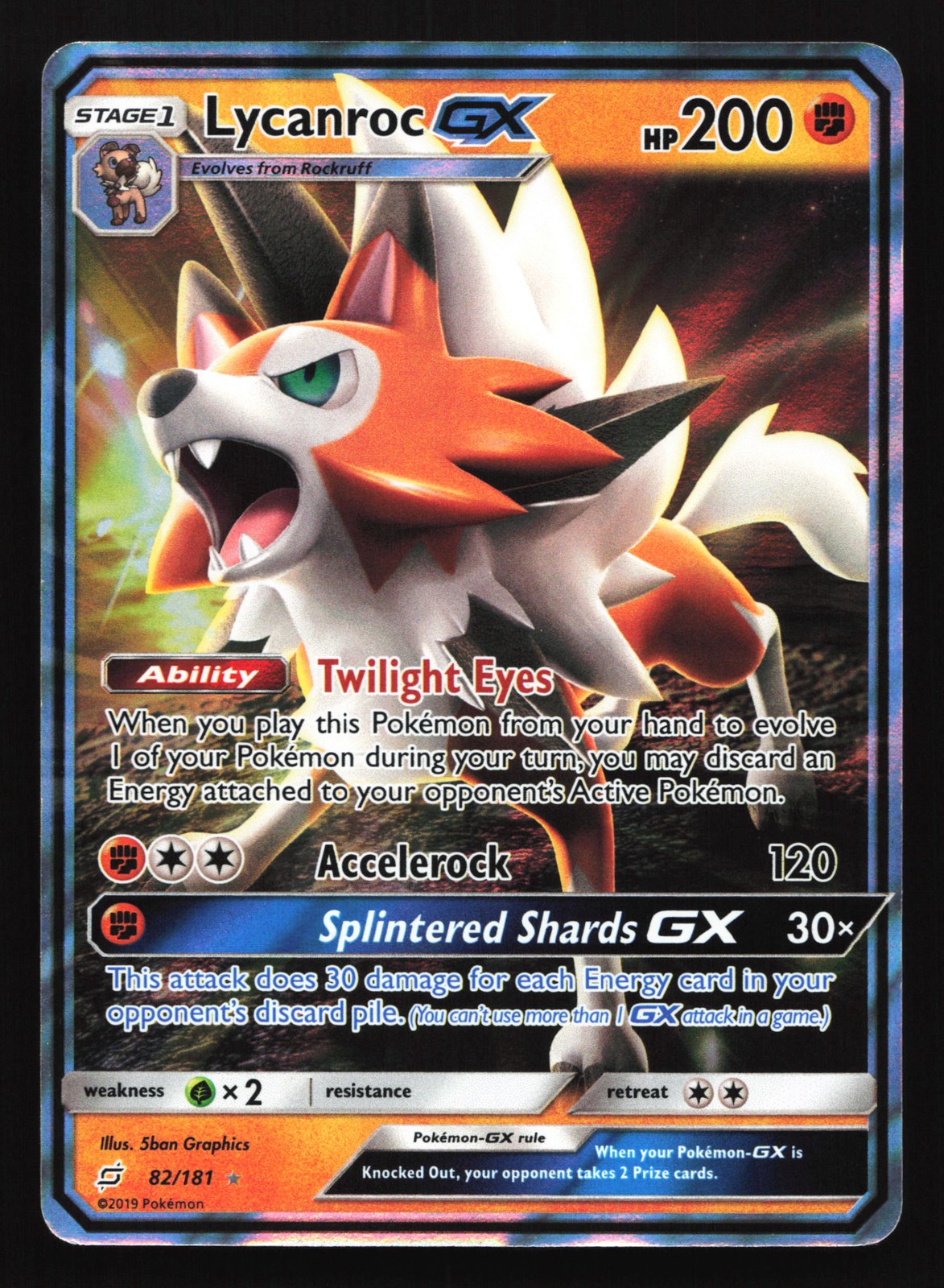Lycanroc GX 82/181 SM - Team Up Ultra Rare Pokemon Card