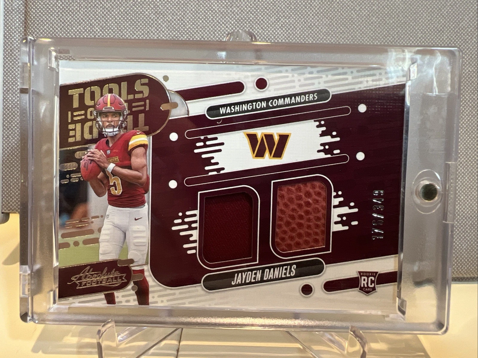 Jayden Daniels Panini Absolute Tools of the Trade Double Relics #TOTDJDS Base