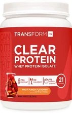TransformHQ Clear Protein Powder (Fruit Punch) 21 Servings - 20g of Protein